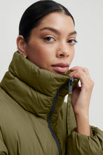 Load image into Gallery viewer, Quilted Coat  - Olive Green
