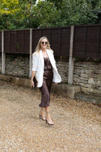 Satin Slip Skirt - Chocolate Brown