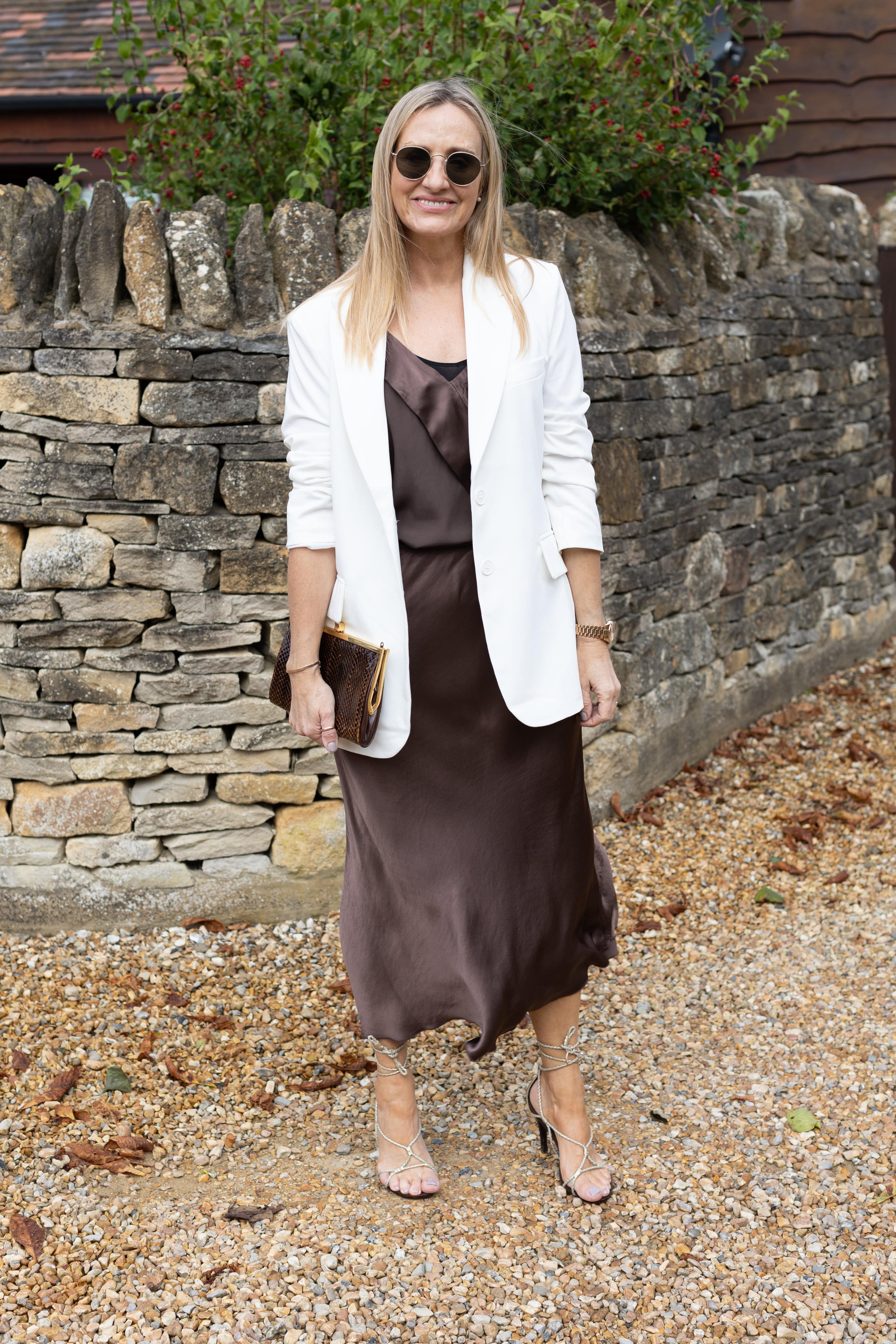 Satin Slip Skirt - Chocolate Brown